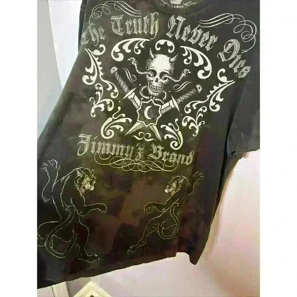 Jimmy Z Graphic T Shirt Mens XL Single Stitch Skate Goth Grunge‎ 90s Y2K Vintage - Picture 4 of 6